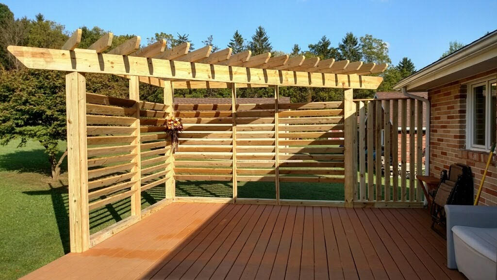 Wooden porch scaffolding